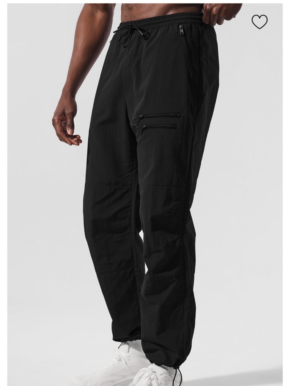 ALO Yoga Men's Black Zip-Pocket Joggers